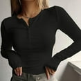 thumbnail image 2 of WBQ Women's Ribbed Sweater Long Sleeve Slim Knitted Pullover, 2 of 7