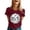 Wine, variant on DGMIOCS Black and White Disco Ball Club Retro T-Shirt Women's Short Sleeve Casual Party T-Shirt XL