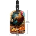 thumbnail image 6 of Square 2Pack PU Leather Thanksgiving Turkey Cruise Luggage Tag with Privacy Cover and Name ID Tag for Travel Handbags Backpacks Luggage Tags, 6 of 6