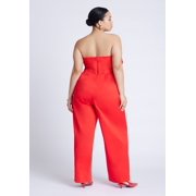 ELOQUII Women's Plus Size Flower Jumpsuit