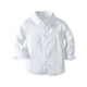 thumbnail image 4 of Guardurnaity Conjunto de pantalones y camisa de manga larga con botones para niños de primavera y otoño, cinturón con pajarita para banquete, conjuntos de ropa 110cm, 4 of 6