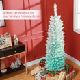 thumbnail image 4 of HOMCOM Slim Artificial Christmas Tree, Pencil Xmas Tree, Gradient Blue, 4 of 10