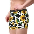 thumbnail image 2 of Balery Cute Cow Print Sunflower D Calzoncillos bóxer para hombre, ropa interior de algodón suave y transpirable con cinturilla de nailon-X-Large, 2 of 5
