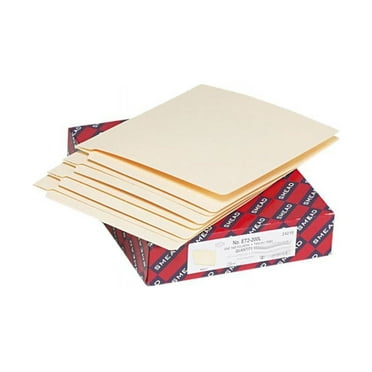 Smead 24210 Heavyweight Folders, Straight Two-Ply End Tab, Letter, Manila, 50/Box