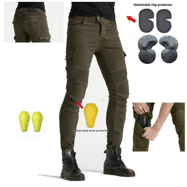 Motorcycle Riding Pants Moto-cross Motorbike Jeans Pants All Season with CE Removable Armored for Men