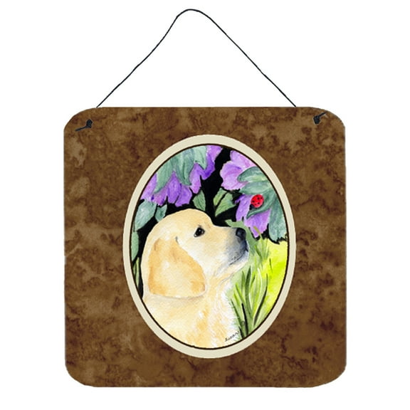 Carolines Treasures SS8245DS66 Golden Retriever Aluminum Metal Wall or Door Hanging Prints, 6 x 6", Multicolor
