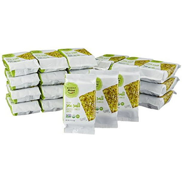 Wickedly Prime Organic Roasted Seaweed Snacks Sea Salt 0 17 Ounce Pack Of 24 Walmart Com Walmart Com Wickedly Prime Organic Roasted Seaweed Snacks Sea Salt 0 17 Ounce Pack Of 24 Walmart Com Walmart Com