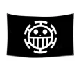 thumbnail image 3 of Bandera de calavera pirata de One Piece de Anime, decoración de pared para el hogar y el dormitorio, pancarta con pintura de sombrero de paja de Luffy, bandera pirata, juguetes para niños, regalo, 3 of 5