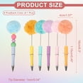 thumbnail image 2 of Uxcell Pompom Ballpoint Pens, Fluffy Ball Pens Pom Pom Plastic Cute Beaded Pen for DIY Gift Writing Office Supplies - 6 Pcs  (Light Pink/Orange/Yellow/Light Blue/Blue/Purple), 2 of 6