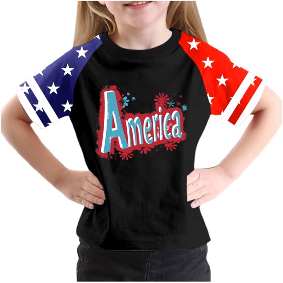 Kawaii Brunch Tshirts for Kids Girl Boy Summer Fall Short Sleeve Crew Neck Spandex Independence Day Graphic Tops T shirt Kid 2026 Clothing Trendy