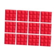 thumbnail image 2 of colcolo 12 Pieces Acoustic Panels Accessories Sound Absorbing Foam Soundproof Boards Red, 2 of 8
