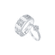 thumbnail image 1 of 2 Anillos De Pareja Plata 925 Compromiso Promesa Ajustable plata, 1 of 5