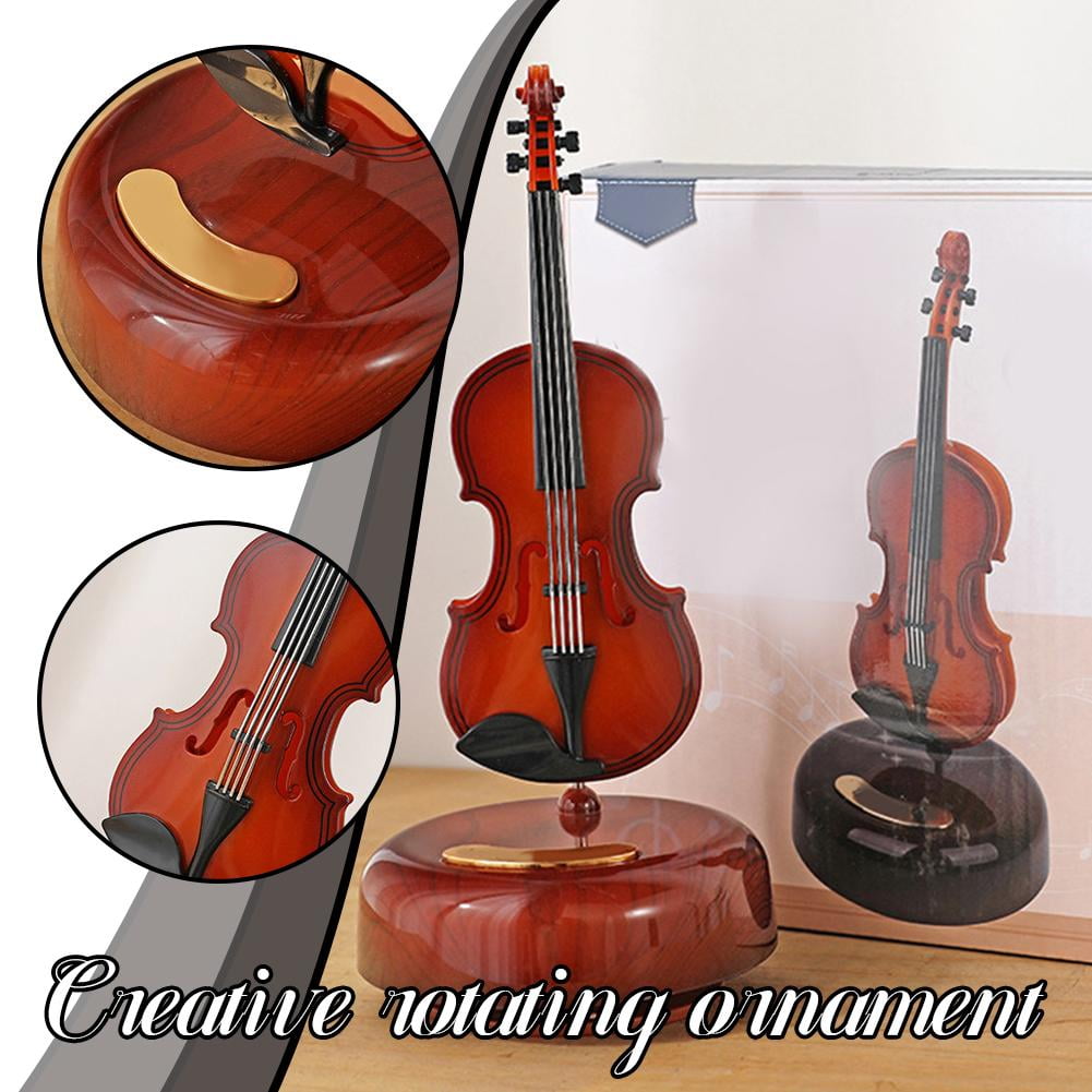 Vintage Musical Instrument Music Box Desktop Art Decor Xmas