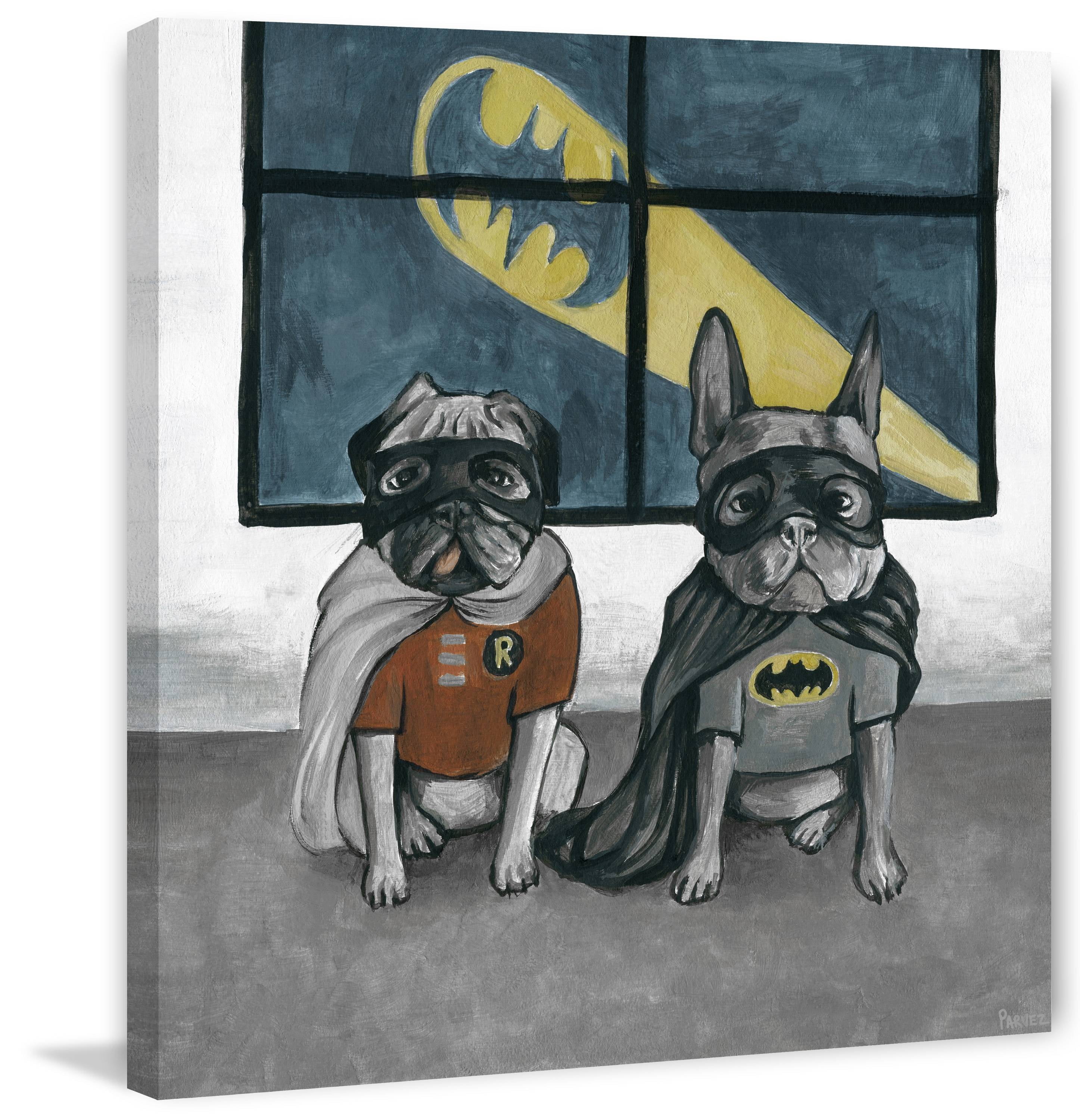 Parvez Taj Superhero Bulldogs Canvas Wall Art