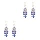 thumbnail image 3 of Qarigey Mujeres Maxi Bohemian Big Beads Crystal Pendientes Boda Colgante largo Gancho para la oreja Compromiso Joyería Eardrop azul 2piezas, 3 of 6