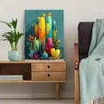 thumbnail image 5 of Botanical Desert Cactus Canvas Print, Retro Mexican Art with Disco Ball, Eclectic Plant Wall Decor, 5 of 8