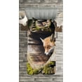 thumbnail image 3 of Ambesonne Animal Quilted Bedspread Set 2 Pcs, Nature Wild Fox Forest, Twin Size, Multicolor, 3 of 3