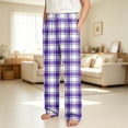 thumbnail image 2 of Edvintorg Kids Clothes Girls Elastic Waist Straight Leg Plaid Pants Loose Casual Home Pants Trousers with Pockets Loungewear 4-16Y, 2 of 6