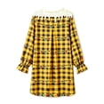 thumbnail image 5 of Elegyee Girls Christmas Nightgown Long Sleeve Plaid Sleep Dress Loungewear(3-14 Years), 5 of 5
