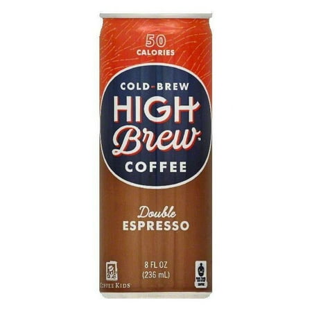 High Brew Double Espresso Cold Brew Coffee, 8 OZ (Pack of 12)