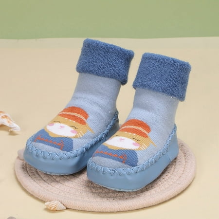 

Quealent Baby Booties Girl Baby Booties Girls Boys Slippers First Walkers Shoes Warm Socks Crib Shoes B 6 Months