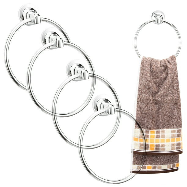 Towel Ring Bathroom Hand Towel Holder Brushed Nickel Circle Rings Door