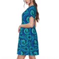 thumbnail image 2 of Balery Snake Vestidos sueltos de manga corta para mujer, vestidos de verano 2025, vestidos casuales de corte A con vuelo., 2 of 6