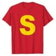 thumbnail image 1 of Camiseta de carnaval amarilla con la letra S - Corte ajustado, poliéster suave, transpirable, para primavera/verano/otoño - Tallas S-XXXL, 1 of 2