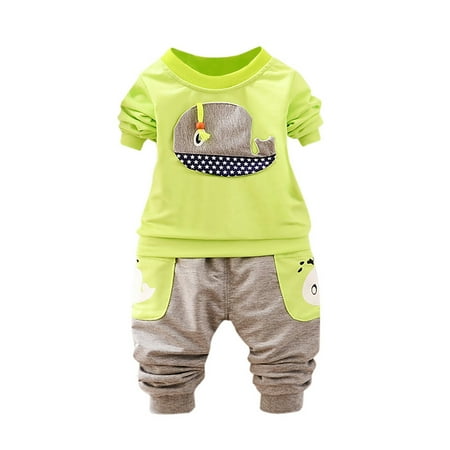 

XINSHIDE Newborn Infant Baby Boys Stereoscopic Cartoon Star Tops + Pocket Pant Outfits Set Baby Girl Clothes
