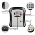 thumbnail image 3 of Yeacher Key Lock Box Wall Mount Aluminum Alloy 4-Digit Combination Waterproof Lockbox Key Safe Box Portable Storage for House Key ID Card U Disk, 3 of 7