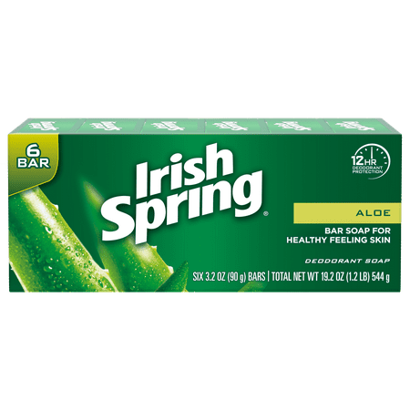 (2 pack) (2 pack) Irish Spring Aloe Vera Bar Soap 3.2oz - 6 Bar Pack