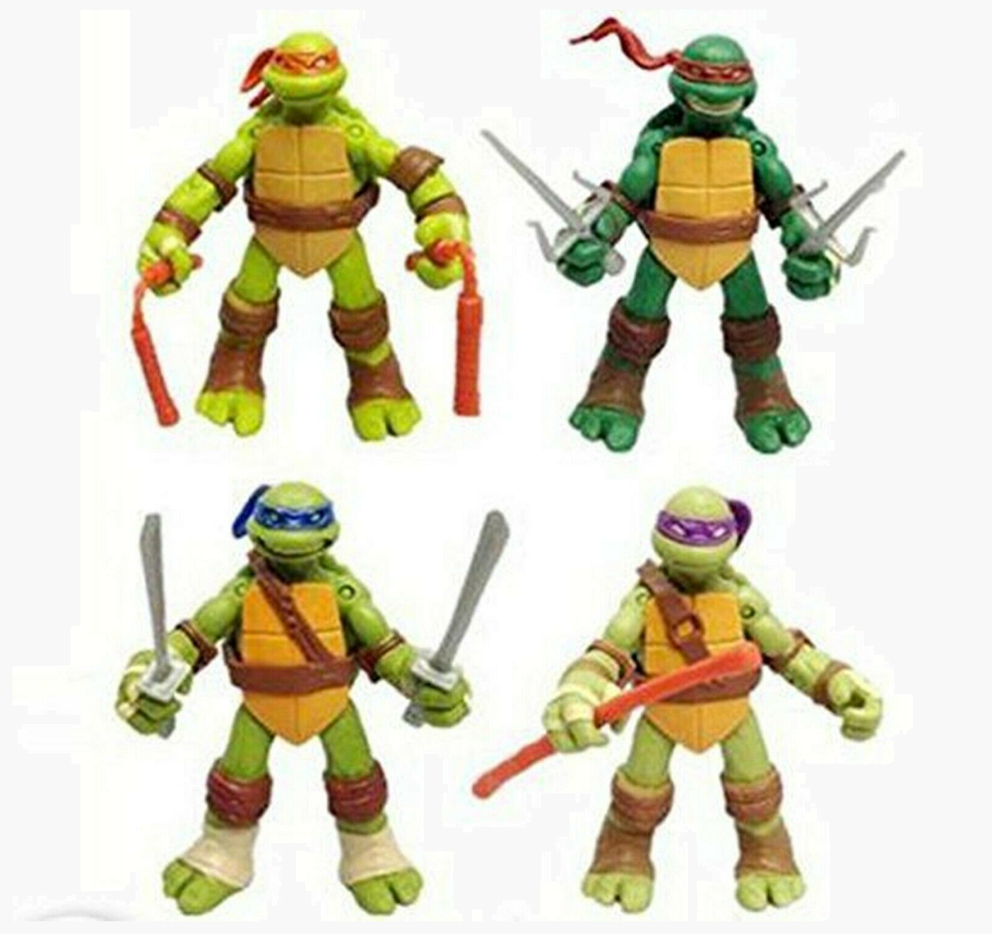 Teenage Mutant Ninja Turtles 4 PCS Classic Action Figure Collection Model Toys 