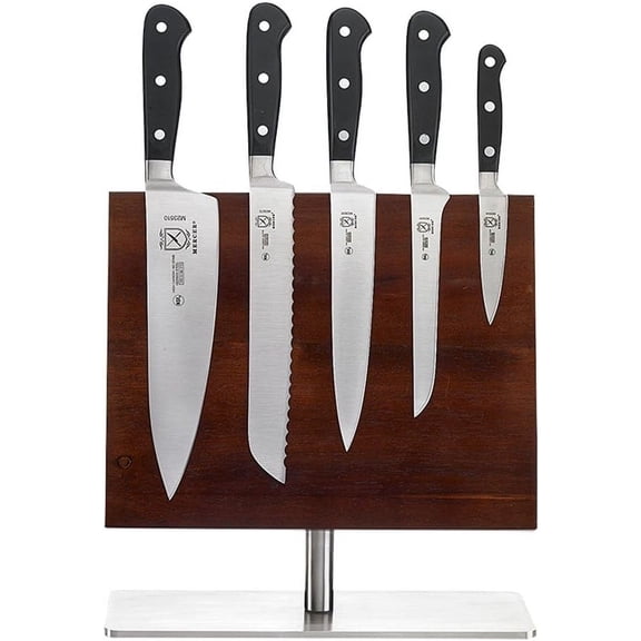 Mercer Culinary Renaissance 6-Piece Magnetic Board Steel Knife Set, 11 3/8 x 9, Stainless Steel