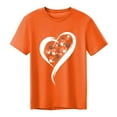 thumbnail image 6 of Zylanna Men's T-Shirts Tee, Short Sleeve Crew Neck Heart Print Summer Fashion Tops for Mens Orange, 6 of 6