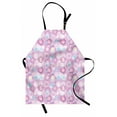 thumbnail image 1 of Pale Pink Apron Abstract Bubble Spheres with Color Details Modern and Vibrant, Unisex Kitchen Bib Apron with Adjustable Neck for Cooking Baking Gardening, Pale Pink Pale Blue Violet, by Ambesonne, 1 of 3