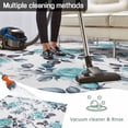 thumbnail image 5 of Aqua Rose Outdoor Rug 6x9 Ft - Reversible Patio Rug Outdoor Camping Rugs, Rustic Romantic Botanical Floral Vines Art Washable Indoor Outdoor Area Rugs, Non-Slip Outdoor Carpet Runner for Deck/Porch, 5 of 8