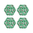 thumbnail image 2 of Balery 4 Pcs Christmas French Bulldogleather Coasters Set, Drink Table Cup Coasters For Living Room Kitchen Coffee Decor, 2 of 9