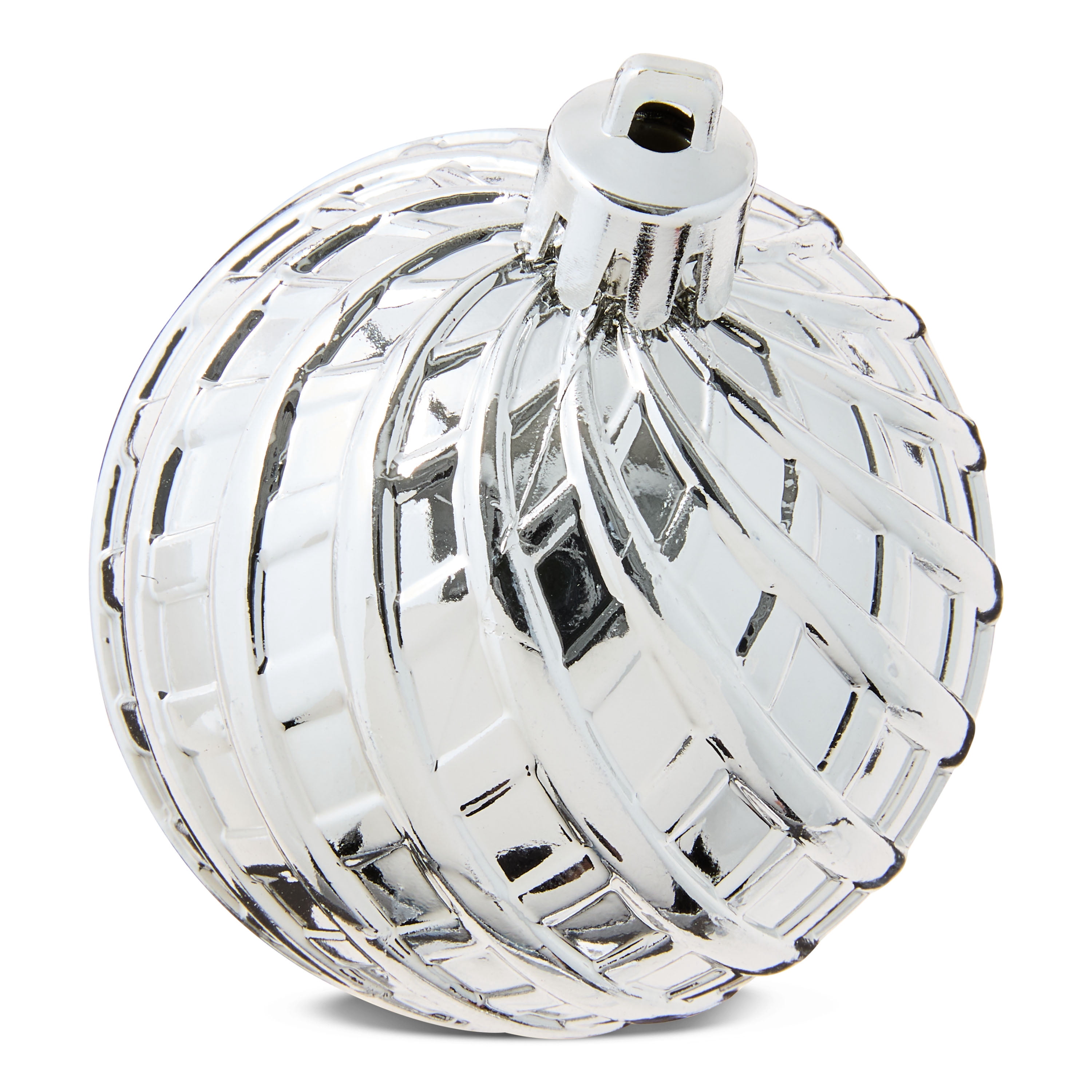 24-Count Navy and Silver Shatterproof Ball Christmas Ornaments, 2.36 in, by Holiday Time