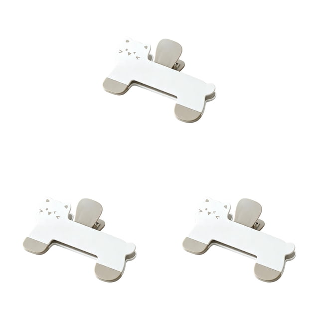 3Pc Cat Page Clips Cat Page Clips Plastic For Office Desk Textbook (C)