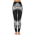 thumbnail image 3 of Bohemian Pattern High Waisted Leggings for Women No See Through Tummy Control Buttery Soft Yoga Pants for Workout Athletic Running, 3 of 6