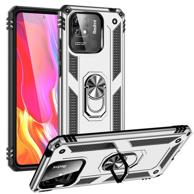 Fundas de armadura a prueba de golpes para coche, anillo de soporte para Xiaomi Redmi 9 9A 9AT 9T 9C 10 10A 10C, Redmi 7 7A 8 8A Pro 9 Power 10 Prime