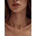 thumbnail image 3 of Bow Pendant Beaded Chain Necklace Multicolor Goldtone Fashion Jewelry, 3 of 7