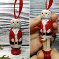 thumbnail image 6 of Jubilant Christmas Santa Claus Hanging Decoration Rustic Wooden Stretchable Standing Santa Claus Desktop Ornament Xmas Tree Pendant Holiday Gift, 6 of 8