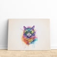 thumbnail image 3 of Hippie American Shorthair Portrait oil painting Watercolor Tie-dye Vintage Horizontal Matte Canvas Poster Cat Lover Kitten Owner Gifts Wall Art Home Decor - 00015, 3 of 5