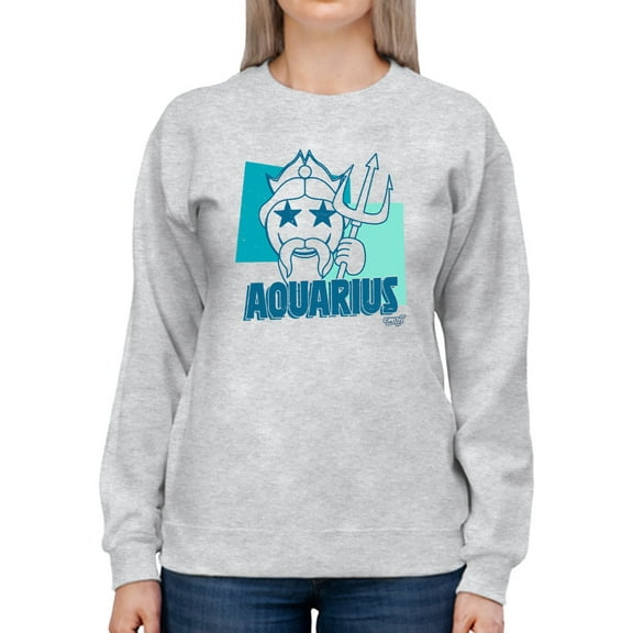 Aquarius Emoji Vibes - Trident Design Women's Sweatshirt