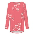thumbnail image 5 of Wycnly Valentines Day Shirt Womens Valentines Heart Tops Spring Ladies Long Sleeve Round Neck Pullover Blouses Trendy Heart Print Girls Valentine Day Sweater Weekly, 5 of 5