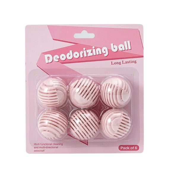 Shoe Odor Eliminators 6-Pack- Multiscented (Lavender/Lemon/Green Tea/Peach) - 24-Day Fragrance, Compact Design - for Shoes, Gym Bags, Closets