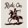 thumbnail image 2 of Cowboy "Ride On" Adult Sand Long Sleeve Hoodie-Large, 2 of 3