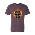 thumbnail image 2 of Flaming Laughing Fierce Clown | Mens Cars and Trucks Premium Tri Blend T-Shirt, Vintage Purple, Small, 2 of 3