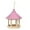 Pink, variant on UNLLLL Wooden Bird Feeder for Outdoors Hanging, Hexagon Shaped with Roof, Weatherproof and Durable, for Outdoors Squirrel Proof, Cardinal Bird Feeder